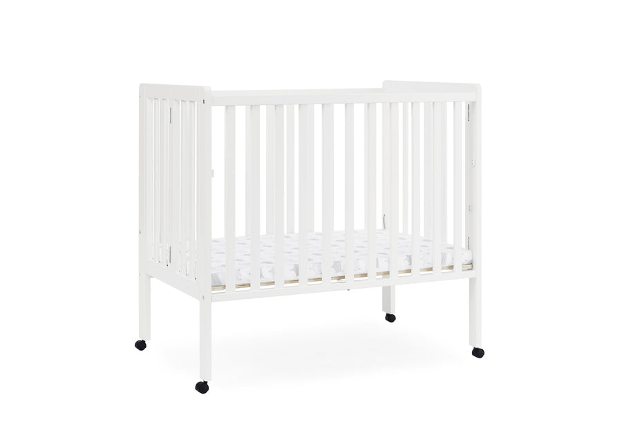 Bianca White (130) 11-Lee Portable Folding Mini Crib with 1.5-Inch Mattress