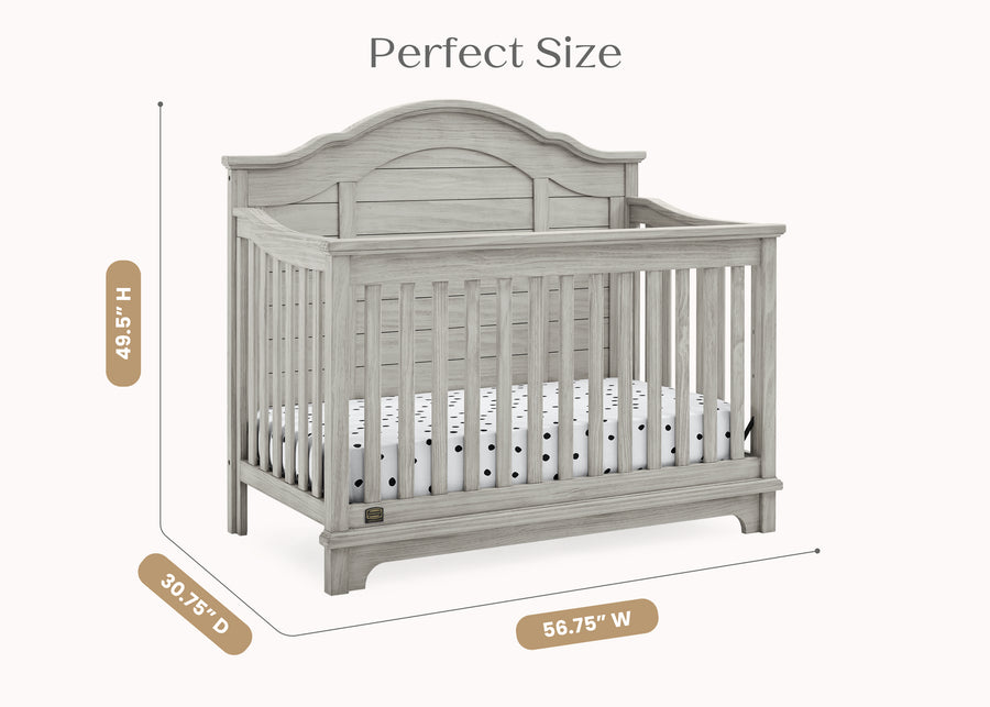 Rustic Mist (1373) 23-Asher 6-in-1 Convertible Crib