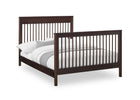 Wooden bed with white bedding on a white background 11-Remy 6-in-1 Convertible Crib