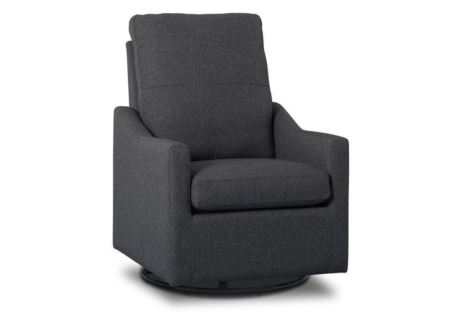 Gray recliner chair on a white background 10-Kenwood Nursery Glider Swivel Rocker Chair