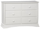 White (100) 6-Bentley 6 Drawer Dresser