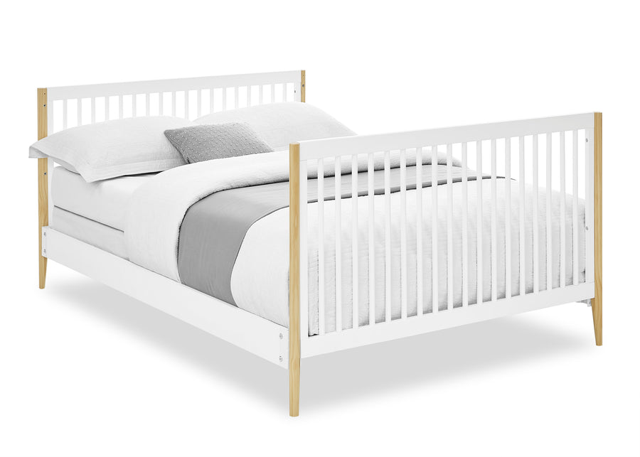 Bianca White with Natural (123) 52-Casey 6-in-1 Convertible Crib