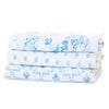 DCB: Blue Botanicals (3035) 7-100% Organic Cotton Fitted Crib Sheets - 3 Pack