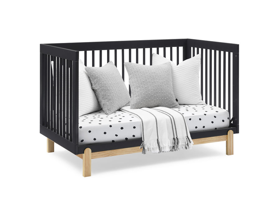 Midnight Grey with Natural (1372) 29-Poppy 4-in-1 Convertible Crib