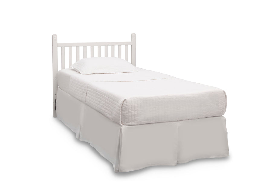 Bianca White (130) 28-Classic Mini Crib with 2.75-inch Mattress - Convertible to Twin Bed