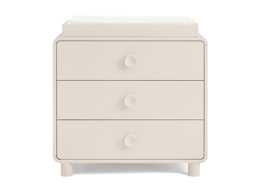Soft Beige (1560) 22-Ari 3 Drawer Dresser with Changing Top