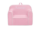 Pink and White (1187) 37-Personalized Cozee Chair for Kids