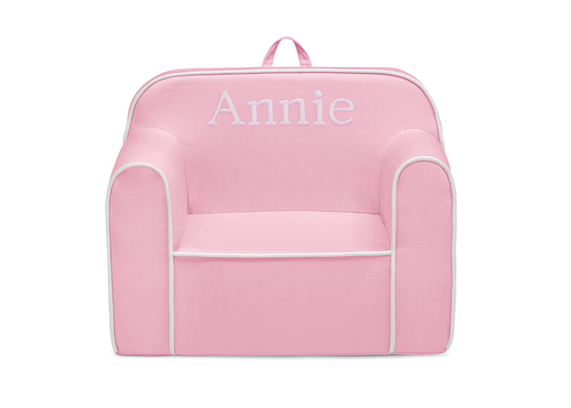 Pink and White (1187) 37-Personalized Cozee Chair for Kids