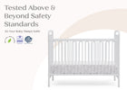 White (1309) 7-Darcy 4-in-1 Convertible Metal Crib