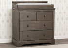 Rustic Grey (084) 1-Paloma 4 Drawer Dresser with Changing Top and Interlocking Drawers