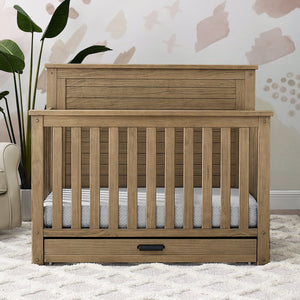 Rustic Acorn (1383) 16-Caden 6-in-1 Convertible Crib with Trundle Drawer