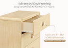 Natural Sandstone (1544) 5-Ari 3 Drawer Dresser with Changing Top