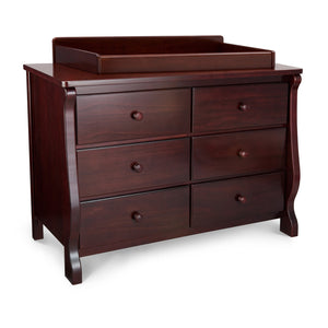 Espresso Cherry (205) 4-Canton / Eclipse 6 Drawer Dresser with Interlocking Drawers