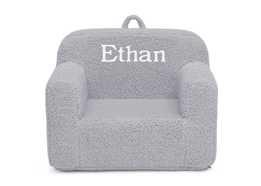 Grey Sherpa (5031) 21-Personalized Cozee Sherpa Chair for Kids