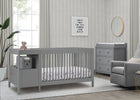 Grey (026) 1-Zoe 5-in-1 Convertible Crib and Changer