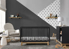 Midnight Grey with Natural (1372) 17-Poppy 4-in-1 Convertible Crib