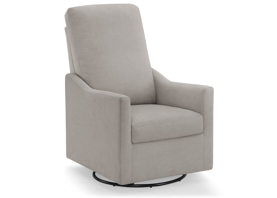 Light Grey (1458) 8-Andie Nursery Glider Swivel Chair with Stain-Resistant LiveSmart Fabric