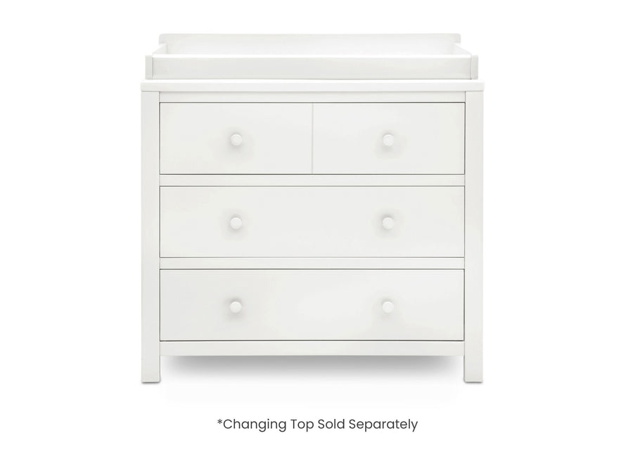 Bianca White (130) 2-3 Drawer Dresser with Interlocking Drawers