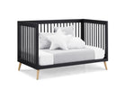 Midnight Grey with Natural (1372) 12-Jordan 4-in-1 Convertible Crib
