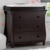 Dark Chocolate (207) 13-Lancaster 3 Drawer Dresser with Changing Top and Interlocking Drawers