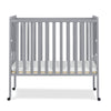 DCB: Grey (026) 13-Lee Portable Folding Mini Crib with 1.5-Inch Mattress