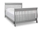 Gray crib with white mattress on a white background 29-Canton 4-in-1 Crib