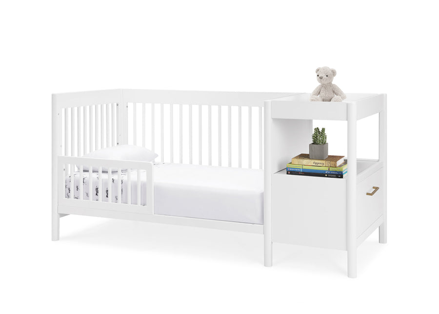 Bianca White (130) 16-Zoe 5-in-1 Convertible Crib and Changer