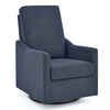 DCB: Slate Blue (1418) 28-Andie Nursery Glider Swivel Chair with Stain-Resistant LiveSmart Fabric