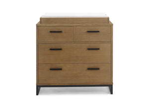 Foundry 4 Drawer Dresser with Changing Top Rustic Acorn with Matte Black (780) 16