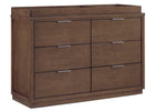 Teak Brown (1526) 9-Forever 6 Drawer Dresser with Interlocking Drawers - Naturals Collection