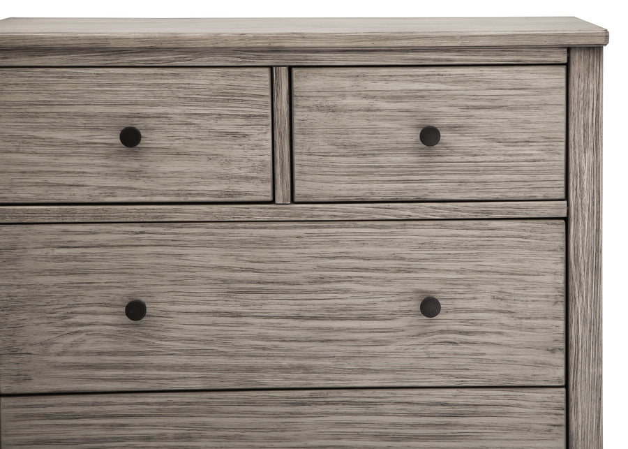 Rustic White (119) 10-Monterey 4 Drawer Dresser with Changing Top and Interlocking Drawers