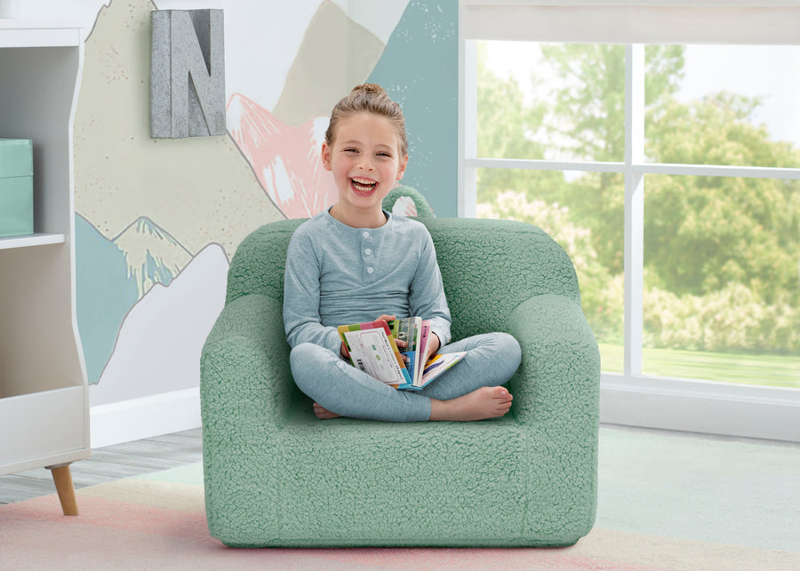 Sage (1292) 29-Cozee Sherpa Chair for Kids