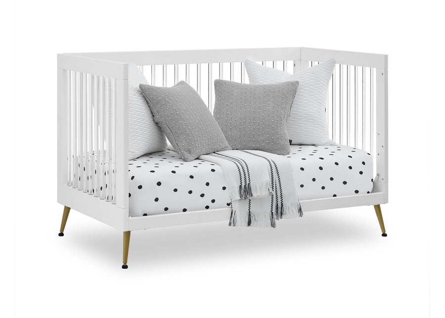 Bianca White with Melted Bronze (186) 13-Sloane 4-in-1 Acrylic Convertible Crib