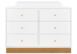 Bianca White with Acorn (1509) 17-James 6 Drawer Dresser with Changing Top and Interlocking Drawers
