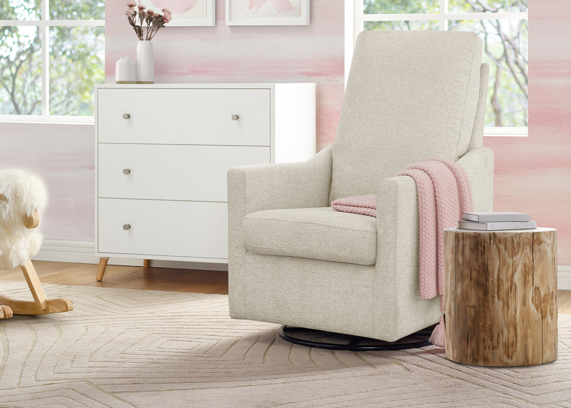 Andie Nursery Glider Swivel Chair with LiveSmart Fabric