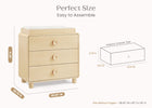 Natural Sandstone (1544) 4-Ari 3 Drawer Dresser with Changing Top