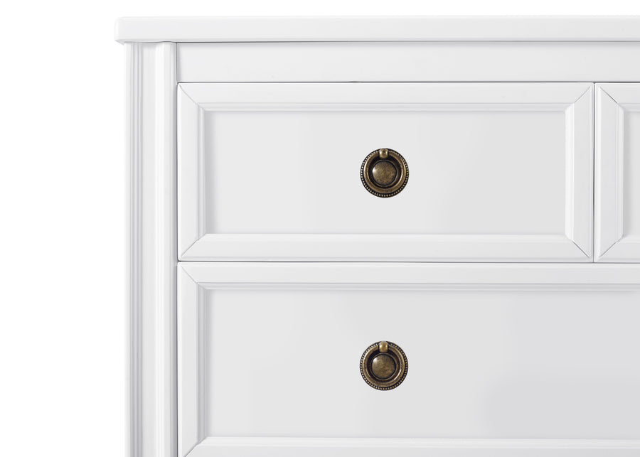 Bianca White (130) 11-Heritage 4 Drawer Dresser with Changing Top and Interlocking Drawers