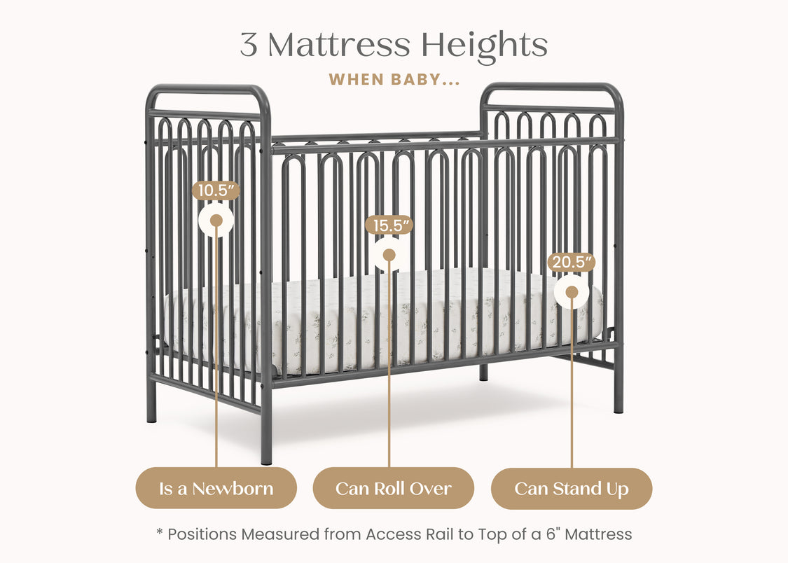 Darcy 4-in-1 Convertible Metal Crib