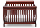 Wooden crib with white mattress on a white background 61-Canton 4-in-1 Crib