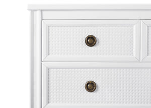 Bianca White (130) 13-Madeline 4 Drawer Dresser with Changing Top and Interlocking Drawers