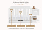 Bianca White (130) 35-Maya 5-in-1 Convertible Crib and Changer with Storage