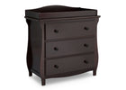 Dark Chocolate (207) 10-Lancaster 3 Drawer Dresser with Changing Top and Interlocking Drawers