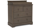 Rustic Grey (084) 3-Paloma 4 Drawer Dresser with Changing Top and Interlocking Drawers