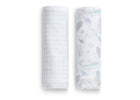 Sea Life (3236) 14-100% Organic Jersey Cotton Baby Receiving Blankets - 2 Pack
