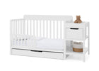Bianca White (130) 41-Maya 5-in-1 Convertible Crib and Changer with Storage
