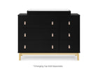 Ebony with Natural (1482) 11-babyGap Legacy 6 Drawer Dresser with Leather Pulls and Interlocking Drawers