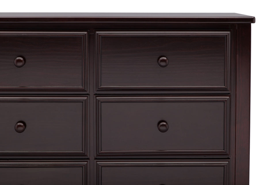 Dark Chocolate (207) 10-Summit 6 Drawer Dresser with Interlocking Drawers