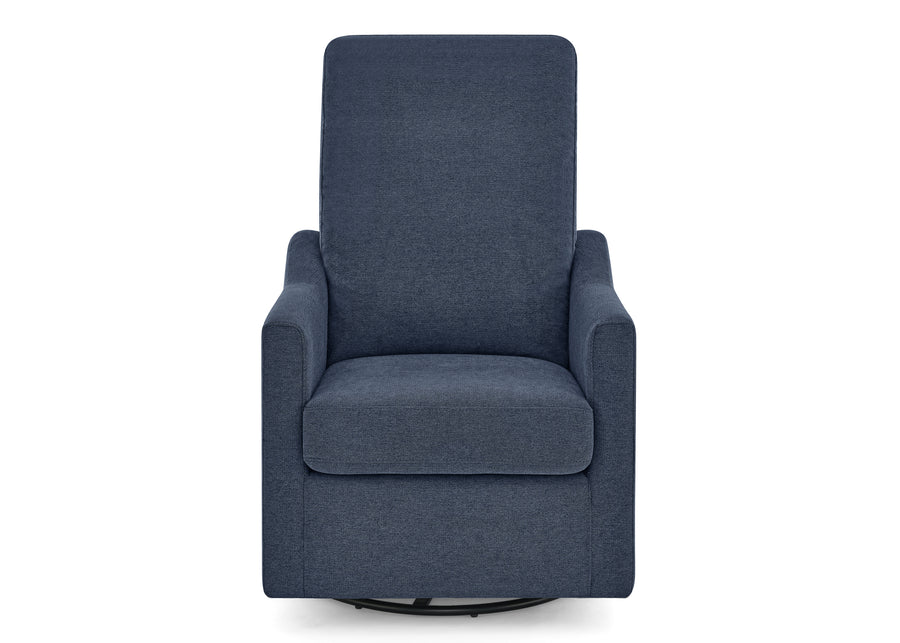 Slate Blue (1418) 15-Andie Nursery Glider Swivel Chair with Stain-Resistant LiveSmart Fabric