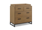 Foundry 4 Drawer Dresser with Changing Top Rustic Acorn with Matte Black (780) 14-Foundry 4 Drawer Dresser with Changing Top