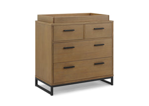 Foundry 4 Drawer Dresser with Changing Top Rustic Acorn with Matte Black (780) 15